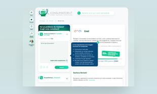 Mockup desktop di una segnalazione attraverso il form reclamo di Consumatori.it