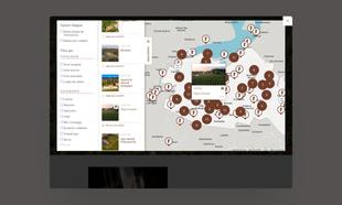 Mockup desktop raffigurante la mappa completa di Franciacorta