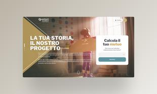 Mockup desktop della schermata iniziale di Quantum Creditech