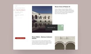 Schermata della sezione principale della one page del Comune di Mantova