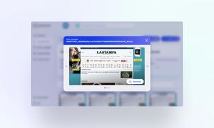 Schermata di visualizzazione screenshot attraverso un popup della piattaforma Paparazzo