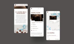 Mockup mobile delle cantine del sito Franciacorta