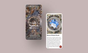 Mockup di due schermate mobile della one page del Comune di Mantova