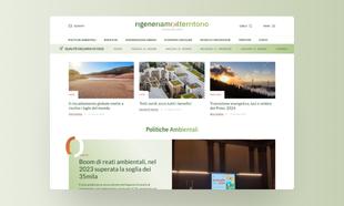 Mockup desktop delle notizie più lette per categoria di Rigeneriamo il territorio