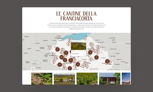 Mockup desktop raffigurante la mappa delle cantine di Franciacorta
