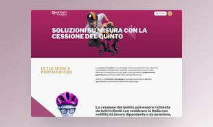 Mockup desktop di un servizio integrato nel sito Quantum Creditech