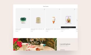 Schermata desktop del carosello prodotti di Vincenzo Dascanio Boutique