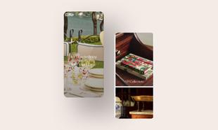 Mockup di due schermate mobile raffiguranti la sezione del sito e le categorie della Boutique di Vincenzo Dascanio