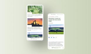 Mockup di due schermate mobile del blog Rigeneriamo il territorio