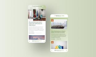 Mockup di due schermate mobile del blog Rigeneriamo il territorio