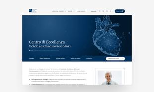 Schermata desktop di un centro di eccellenza dell'Ospedale Isola Tiberina